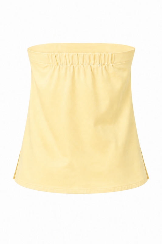Yellow Flower Strapless Top