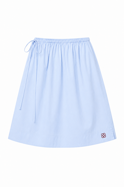 Blue Midi Tie Skirt
