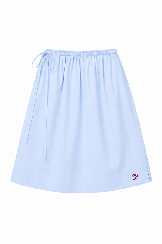 Blue Midi Tie Skirt