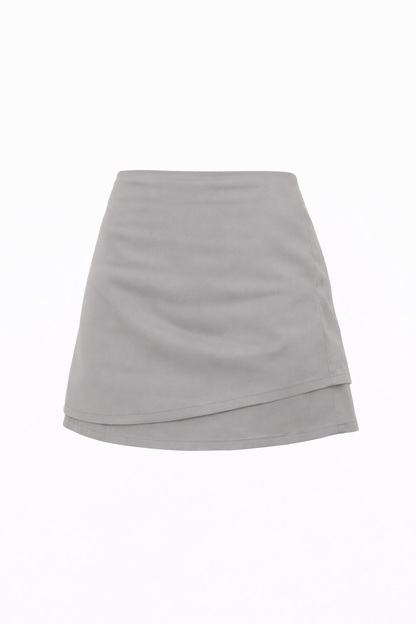 Grey Cotton Skort