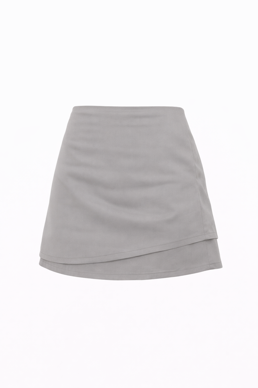Grey Cotton Skort