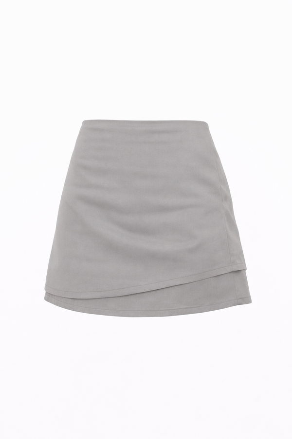 Grey Cotton Skort