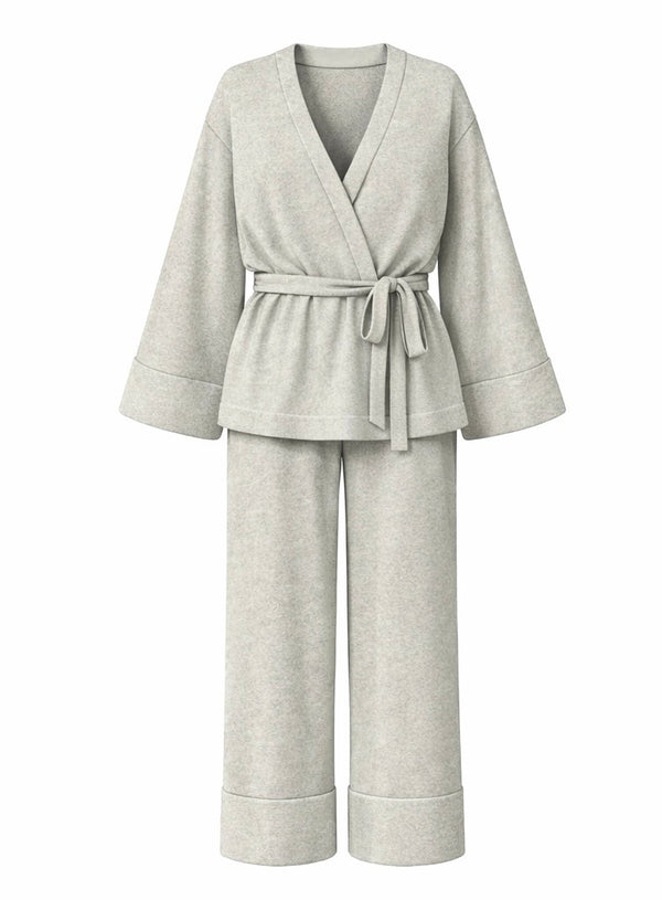 Soft Angora Kimono Suit