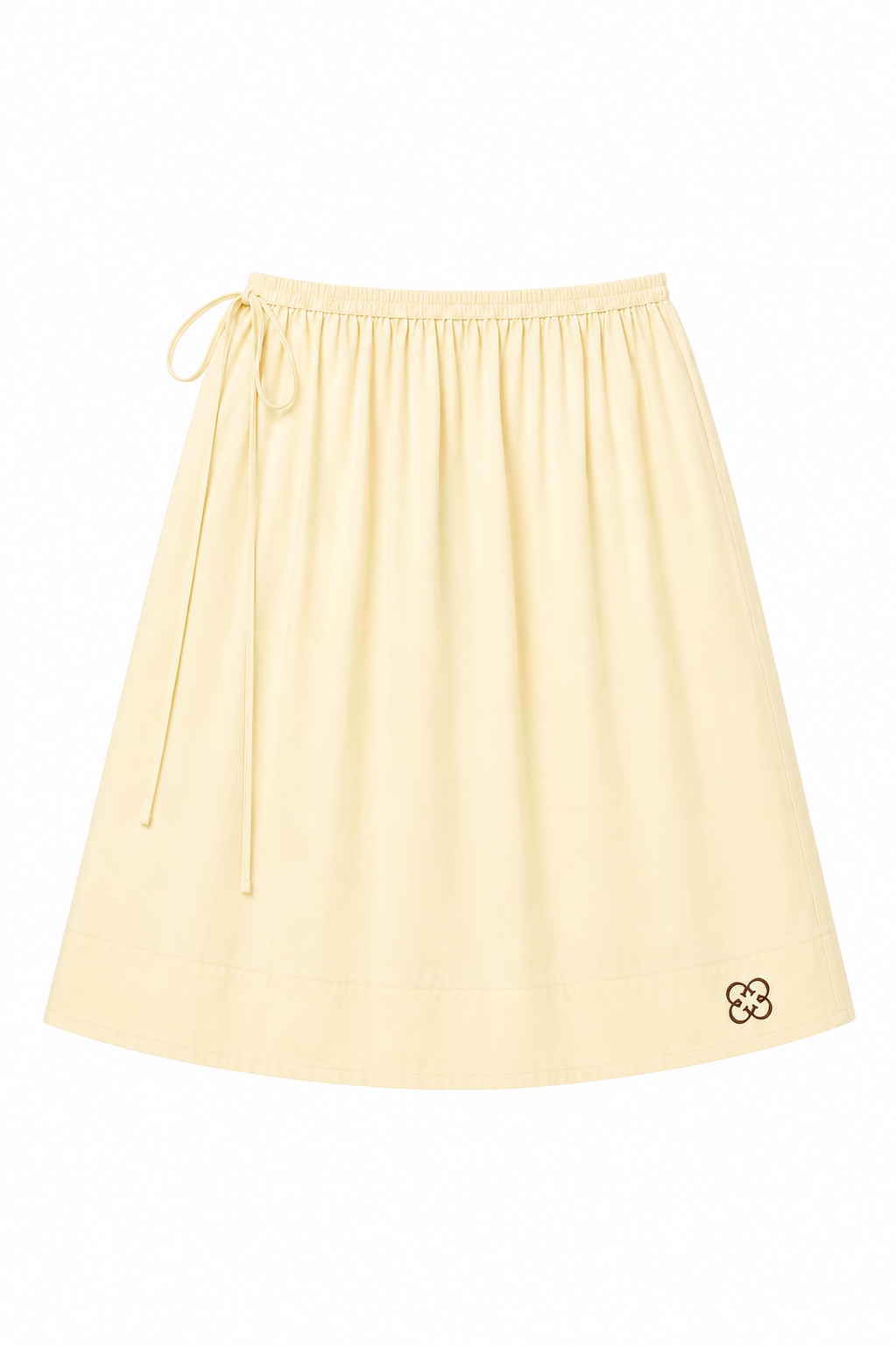 Yellow Midi Tie Skirt