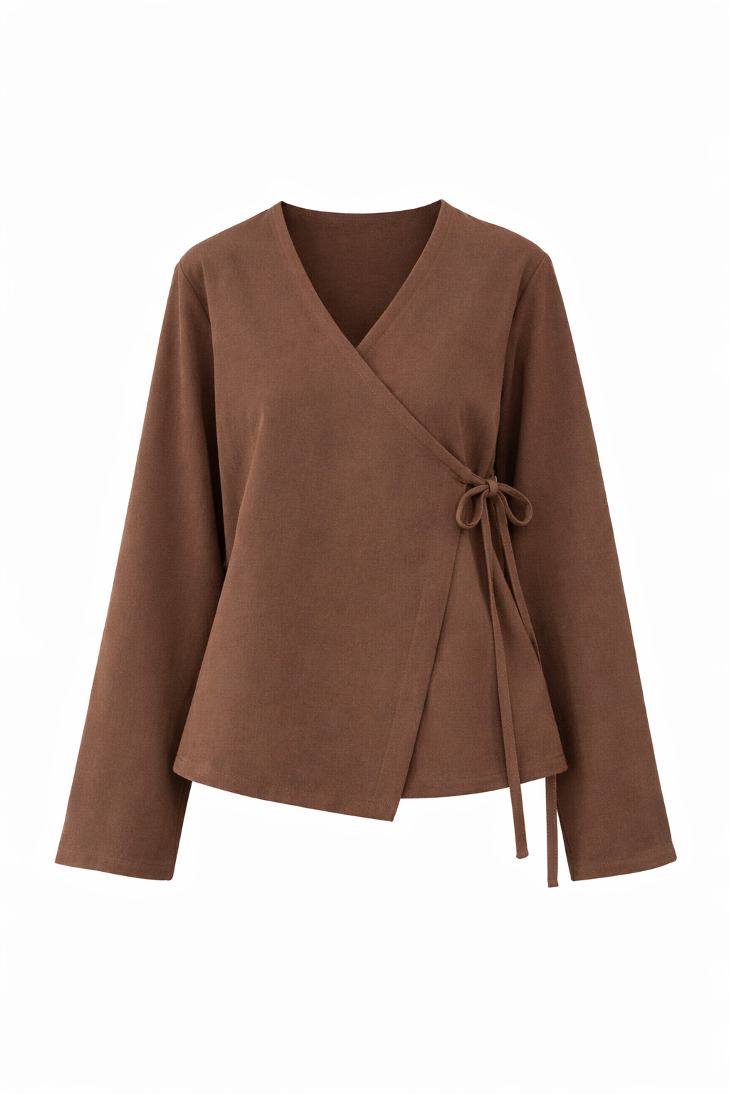 Brown Wrap Top