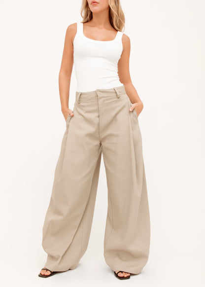 Beige Studio Pants