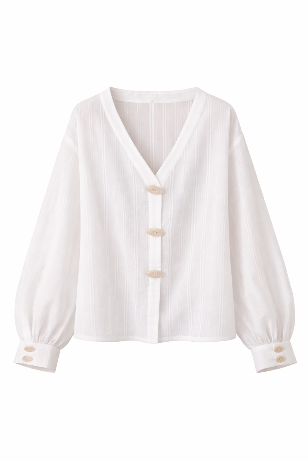 Striped White Buttoned Shirt