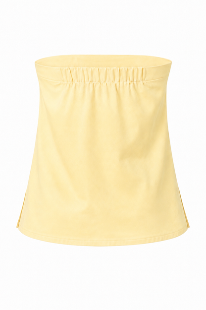 Yellow Flower Strapless Top