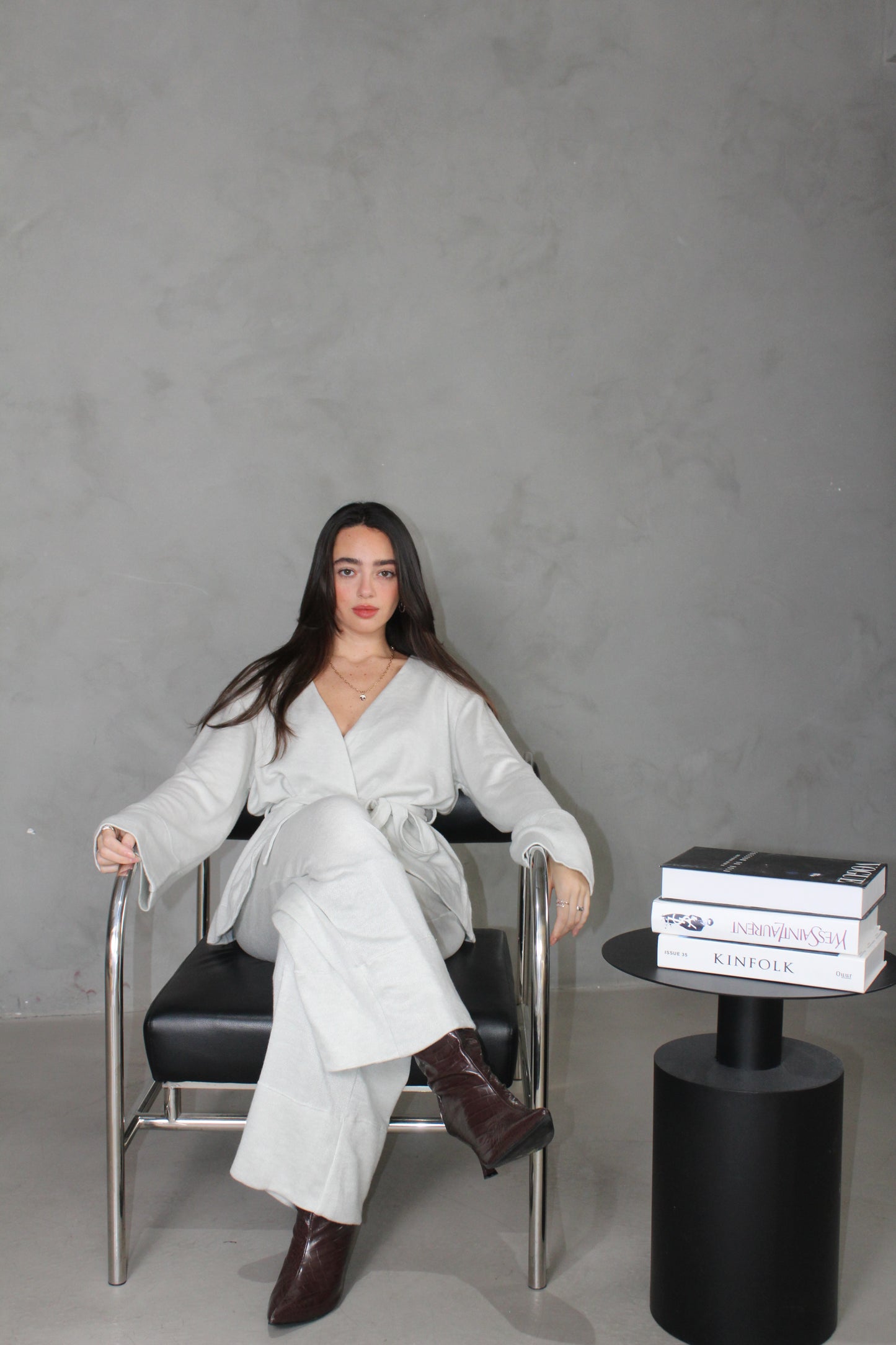 Soft Angora Kimono Suit