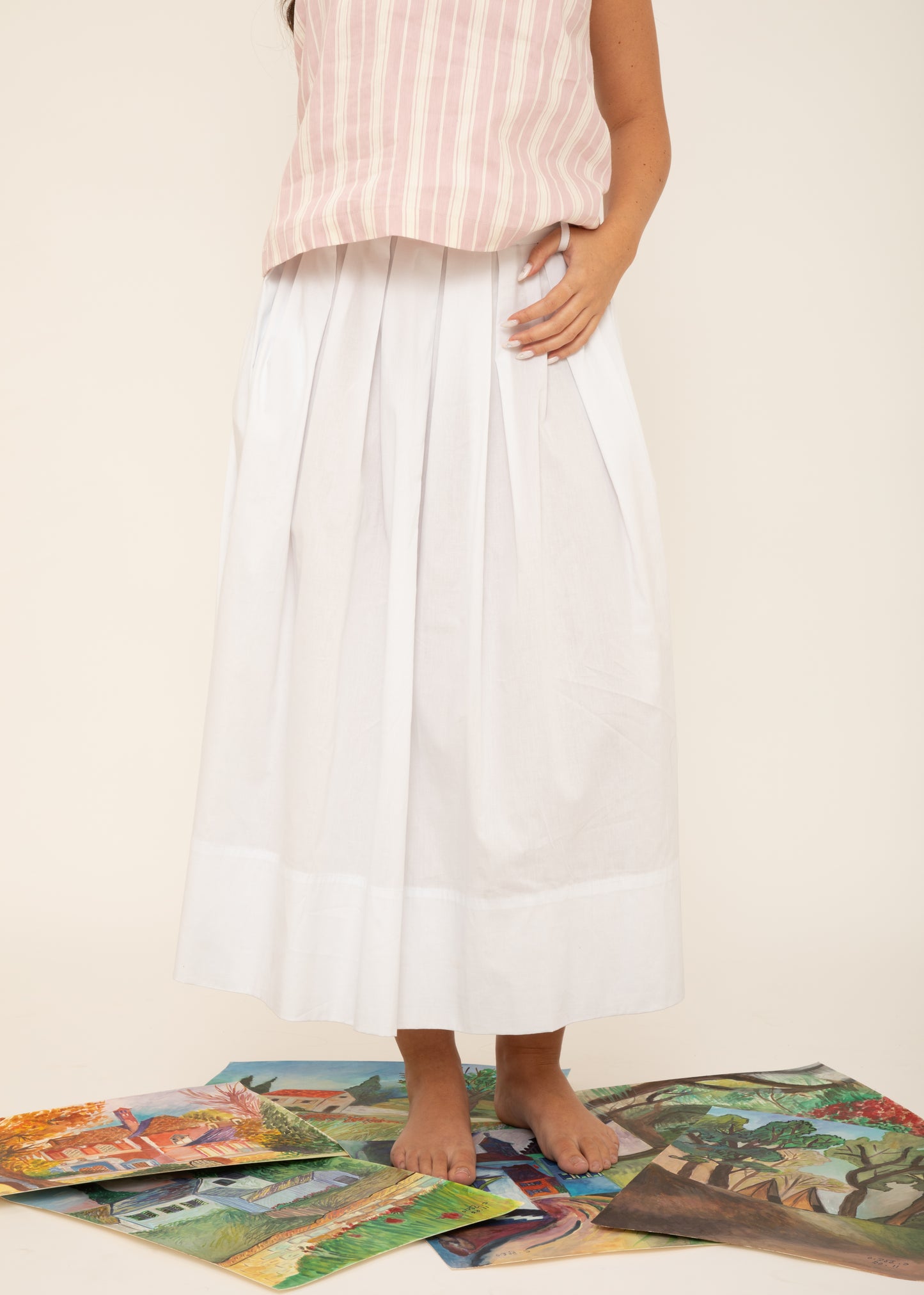 White Midi Skirt