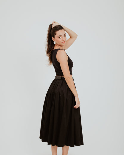 Black Midi Skirt