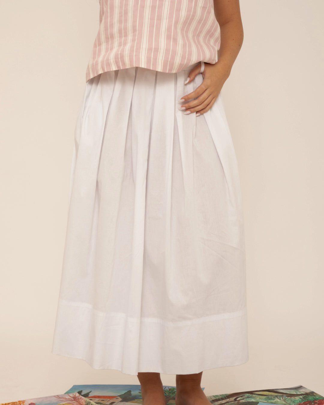 White Midi Skirt