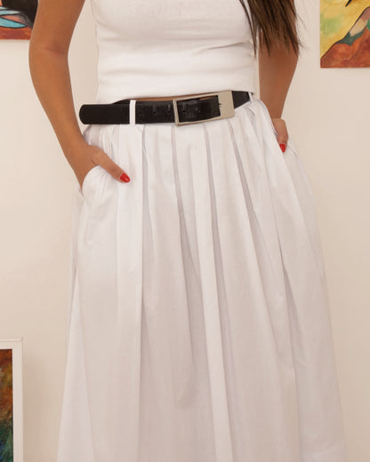 White Midi Skirt