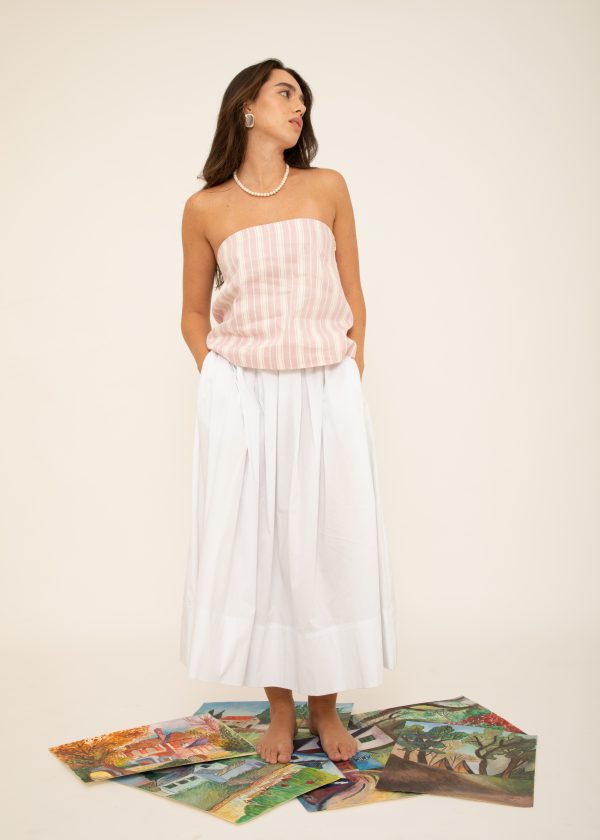 White midi skirt